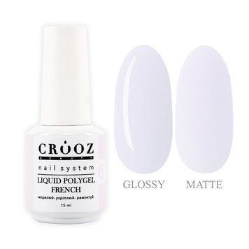 Рідкий полігель Crooz Liquid Polygel French №06, 15 мл 71346 фото
