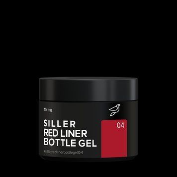 Гель для наращивания ногтей Siller Red Liner Bottle Gel №04 456474 фото