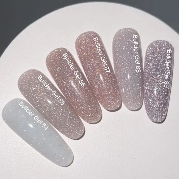 NAILSOFTHEDAY Builder gel 88 - бежевый с опаловым блеском светоотражающий гель для наращивания ногтей, 15 мл 00017585 фото