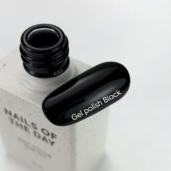 NAILSOFTHEDAY Gel polish Black &ndash; особый черный гель лак, перекрывающийся в один слой, 10 мл 5560146 фото