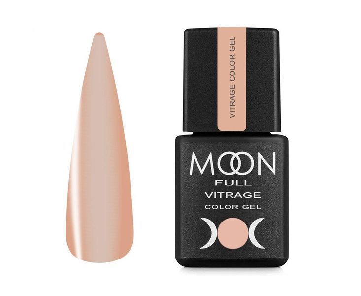 Гель-лак для ногтей Moon Full Vitrage Color Gel №09 Персиковый туман, 8 мл 40709 фото