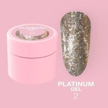 Блискітки для нігтів Luna Platinum Gel №2 5ml 75384 фото