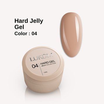 Гель для наращивания ногтей моделирующий Lukum Hard Jelly Gel №04, 15 мл 19215 фото