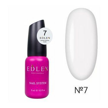 Гель для ногтей Edlen Water Acrygel Nude №07 бело-молочный, 9 млл Edle 166377 фото