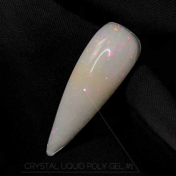 Жидкий полигель светоотражающий Crooz CRYSTAL Liquid Polygel №01, 15 мл N80780 фото