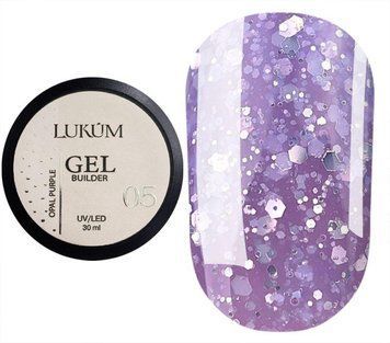 Гель для ногтей Lukum Builder Gel Opal №05 Purple, 15 мл 19574 фото