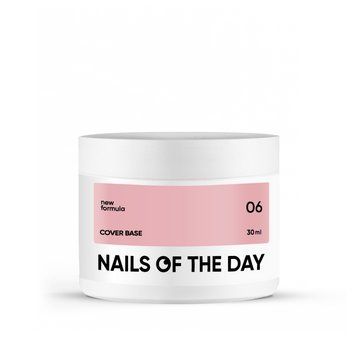 База для нігтів Nailsoftheday Cover base NEW Formula 06 &mdash; нюдово&ndash;персикове, 30 мл 547666 фото