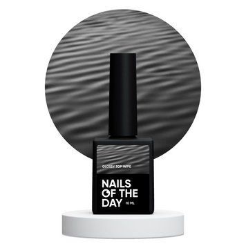 Глянцевий топ для нігтів з липким шаром NAILSOFTHEDAY Glossy top wipe, 10 мл 1180968 фото