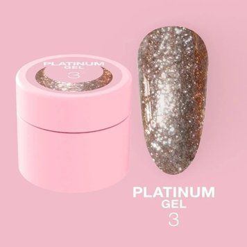 Блискітки для нігтів Luna Platinum Gel №3 5ml 75385 фото