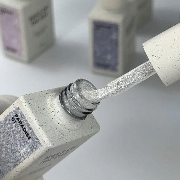 Гель&ndash;лак для нігтів NAILSOFTHEDAY Paradise 01 &mdash; сріблястий, що перекриває в один шар, 10 мл 2069540 фото