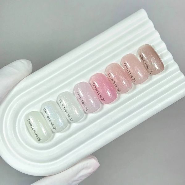 Nailsoftheday Cover base NEW Formula 27 &ndash; розовое с серебряным шимером, камуфлирующее базовое покрытие, 30 мл 4820665 фото