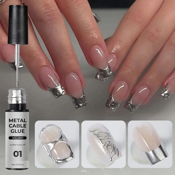 Гель краска для ногтей Metal Gel №1, Серебро 5 мл N9362 фото