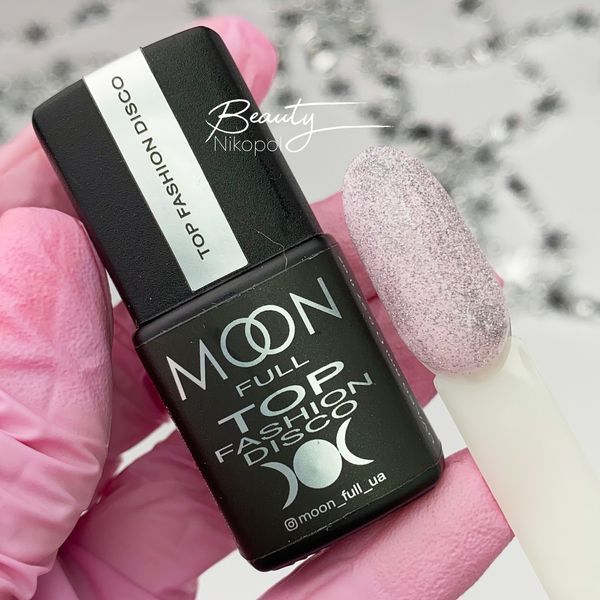 Топ для нігтів світловідбиваючий MOON FULL Top fashion disco (без липкого шару) 8 мл. N04159 фото