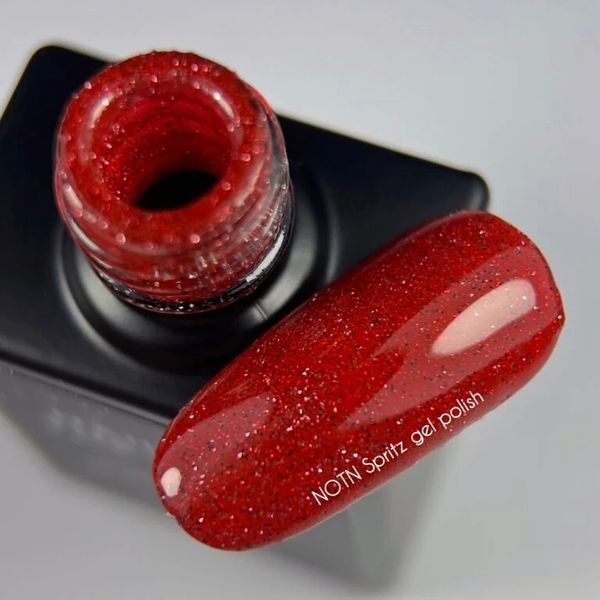 NAILSOFTHENIGHT Spritz gel polish &mdash; яскраво червоний світловідбиваючий гель лак, 10 мл 482642002 фото
