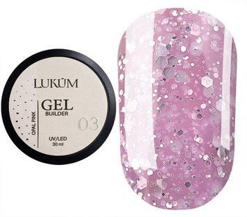 Гель для ногтей Lukum Builder Gel Opal №03 Pink, 15 мл 19550 фото