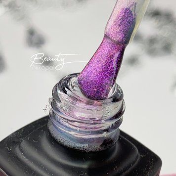 Гель-лак MOON FULL Top Glitter Violet №05 - топ для гель лака, 8 мл. N03168 фото