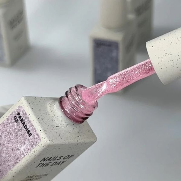 Гель&ndash;лак для нігтів NAILSOFTHEDAY Paradise 02 &mdash; ніжно-рожевий, що перекриває в один шар, 10 мл 2069541 фото