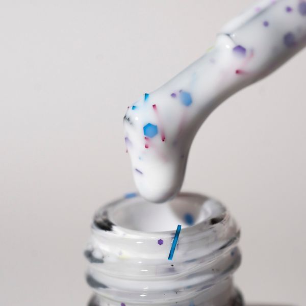 База для нігтів Kira Nails Lollypop Base №002 (білий з різнокольоровими пластівцями), 6 мл N8830002 фото