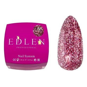 Будівельний гель Edlen Builder Gel Flash No65 (винний, світловідбивний) 15 мл DL065 фото