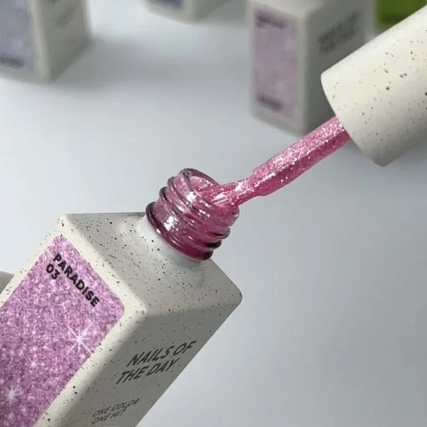 Гель&ndash;лак для нігтів NAILSOFTHEDAY Paradise 03 &mdash; яскраво-рожевий гель&ndash;лак для нігтів, що перекриває в один шар, 10 мл 2069542 фото