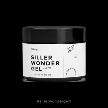Гель для нарощування Siller Wonder Gel CLEAR №1 прозорий, 30мл 584993 фото