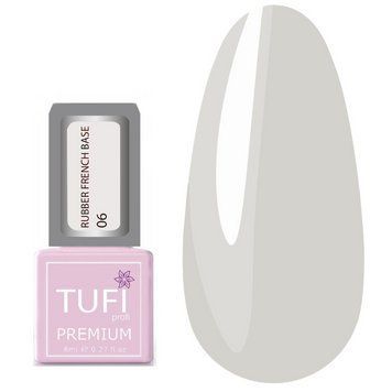 База для ногтей TUFI profi PREMIUM Rubber French Base 006 молочная девочка, 8 мл 123391 фото