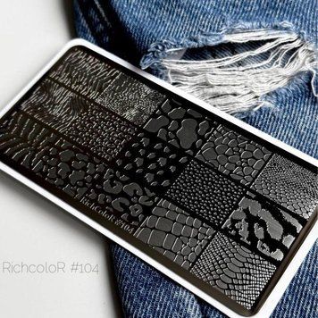 Пластина для стемпинга RR-104 на пластиковой основе N032104 фото