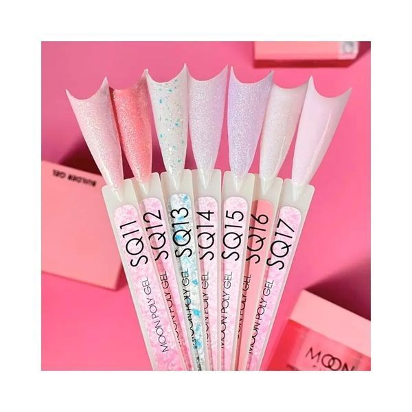 Полігель Moon Full Poly Gel SQ01 без HEMA і TPO рожева вуаль, 30 мл SQP01 фото