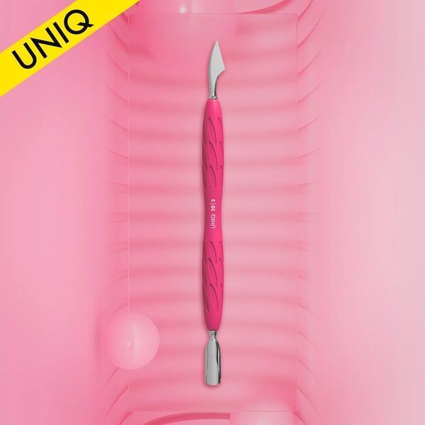 Лопатка Маникюрная С Силиконовой Ручкой "Gummy" UNIQ 10 TYPE 3 (Пушер Округлый Узкий + Топорик) PQ-10/3 фото