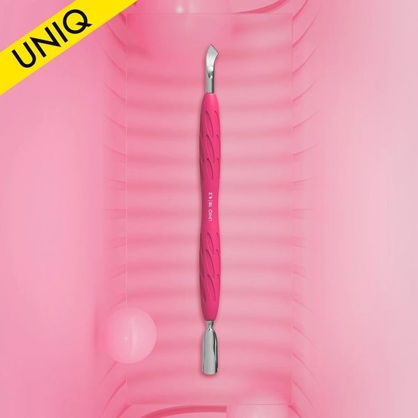 Лопатка Маникюрная С Силиконовой Ручкой "Gummy" UNIQ 10 TYPE 4.2 (Пушер Округлый Узкий + Лопасть Отогнутая) PQ-10/4.2 фото