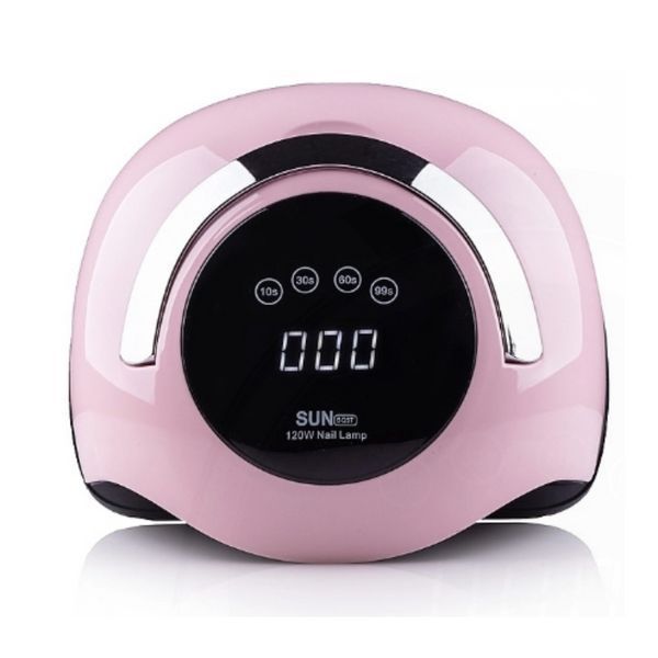 Лампа SUN BQ - 5T Pink для сушіння нігтів UV/LED 120 Вт з ручкою N898765 фото