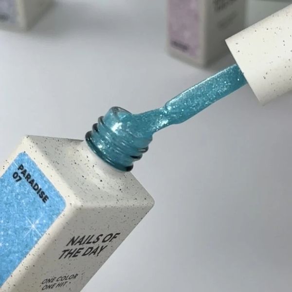 Гель&ndash;лак для нігтів NAILSOFTHEDAY Paradise 07 &mdash; бірюзовий неон, що перекриває в один шар, 10 мл 2069546 фото
