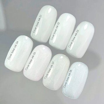 Nailsoftheday Cover base NEW Formula milk 07 &mdash; молочне, напівпрозоре з золотим шимером, базове покриття 30мл 4820672 фото