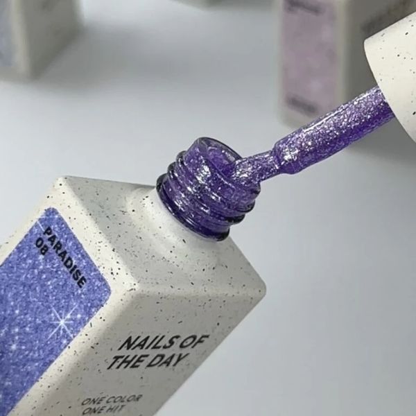 Гель&ndash;лак для нігтів NAILSOFTHEDAY Paradise 08 &mdash; фіолетовий, що перекриває в один шар, 10 мл 2069547 фото