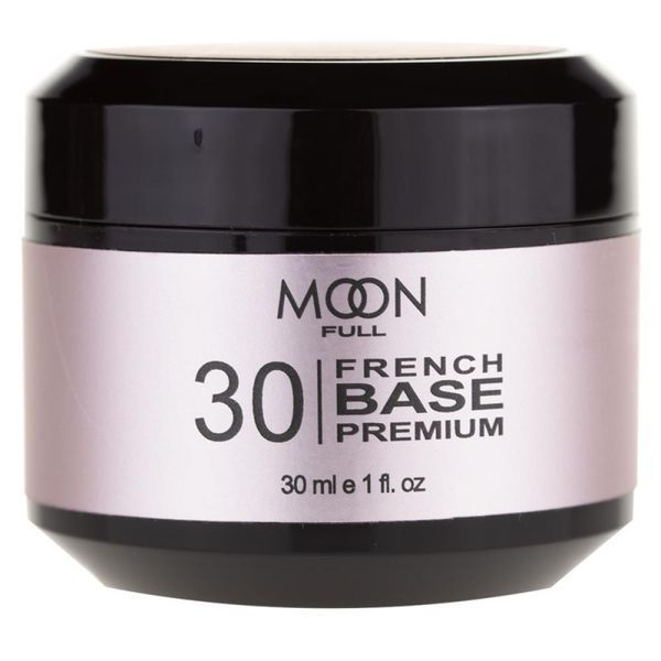База для ногтей MOON FULL Baza French Premium №30 бело-розовый, 30 мл N04522 фото