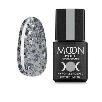 Гель-лак Moon Full №327 срібний гліттер на напівпрозорій основі, 8мл. N03408191 фото