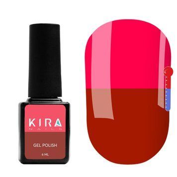 Гель-лак Kira Nails Termo T03 (красно-коричневый, при нагревании ярко-розовый), 6 мл N01665 фото