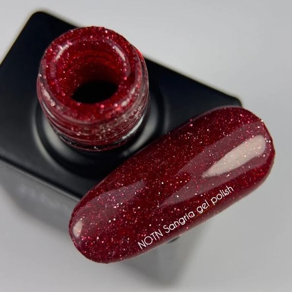 NAILSOFTHENIGHT Sangria gel polish &ndash; насыщенно красный светоотражающий гель лак, 10 мл 489386 фото