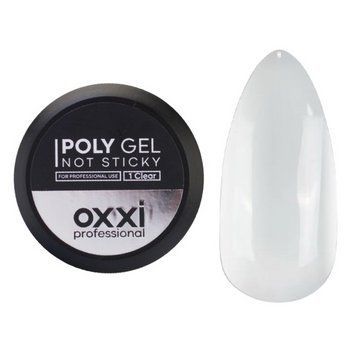 Полігель Poly Gel Not Sticky OXXI Professional, 01 прозорий, 30мл 519463 фото