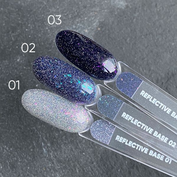 Світловідбиваюча база для нігтів NAILSOFTHEDAY Reflective 01, 10 мл 11803 фото
