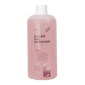 Ремувер для зняття гель-лаку з Gel Remover від Siller Proffesional (сакура),500мл N01368 фото