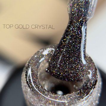 Топовое покрытие для ногтей светоотражающее Crooz Top GOLD CRYSTAL, 8мл 4565432 фото
