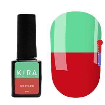 Гель-лак Kira Nails Termo T05 (бордовый, при нагревании приглушенный салатовый), 6 мл N01667 фото
