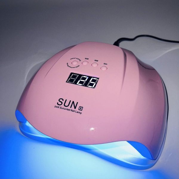 Лампа для сушки ногтей SUN X UV+LED 54 Вт Розовая N4576357 фото