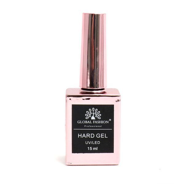 Твердый гель для ногтей Hard Gel GLOBAL FASHION №01 прозрачный, 15 мл 8223 фото