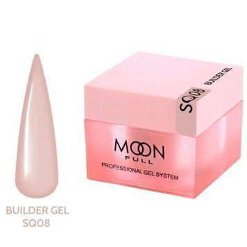 Гель для наращивания Moon Full Builder Gel 30ml №SQ08 персиковый без HEMA и TPO, гипоаллергенный SQ08 фото