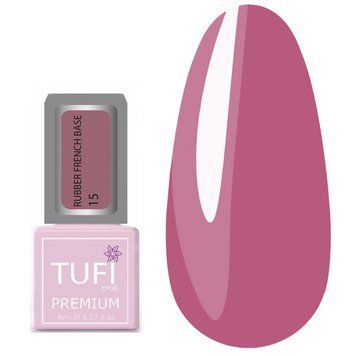 База для ногтей TUFI profi PREMIUM Rubber French Base 015 чайная роза, 8 мл 123402 фото