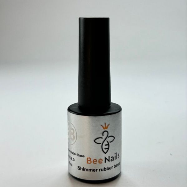 Френч база з шимером Shimmer rubber base Bee Nails №38, (8 мл) 24018 фото