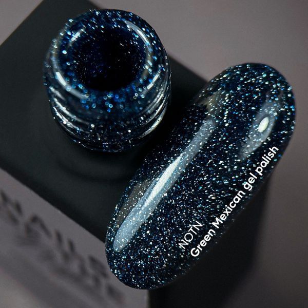 NAILSOFTHENIGHT Green Mexican &mdash; темно&ndash;зелений світловідбиваючий гель&ndash;лак для нігтів, 10 мл 48224576 фото