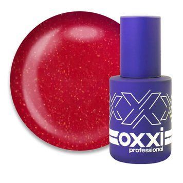 Гель-лак Oxxi Professional №150 яркий красный с микроблеском, 10 мл RE150 фото
